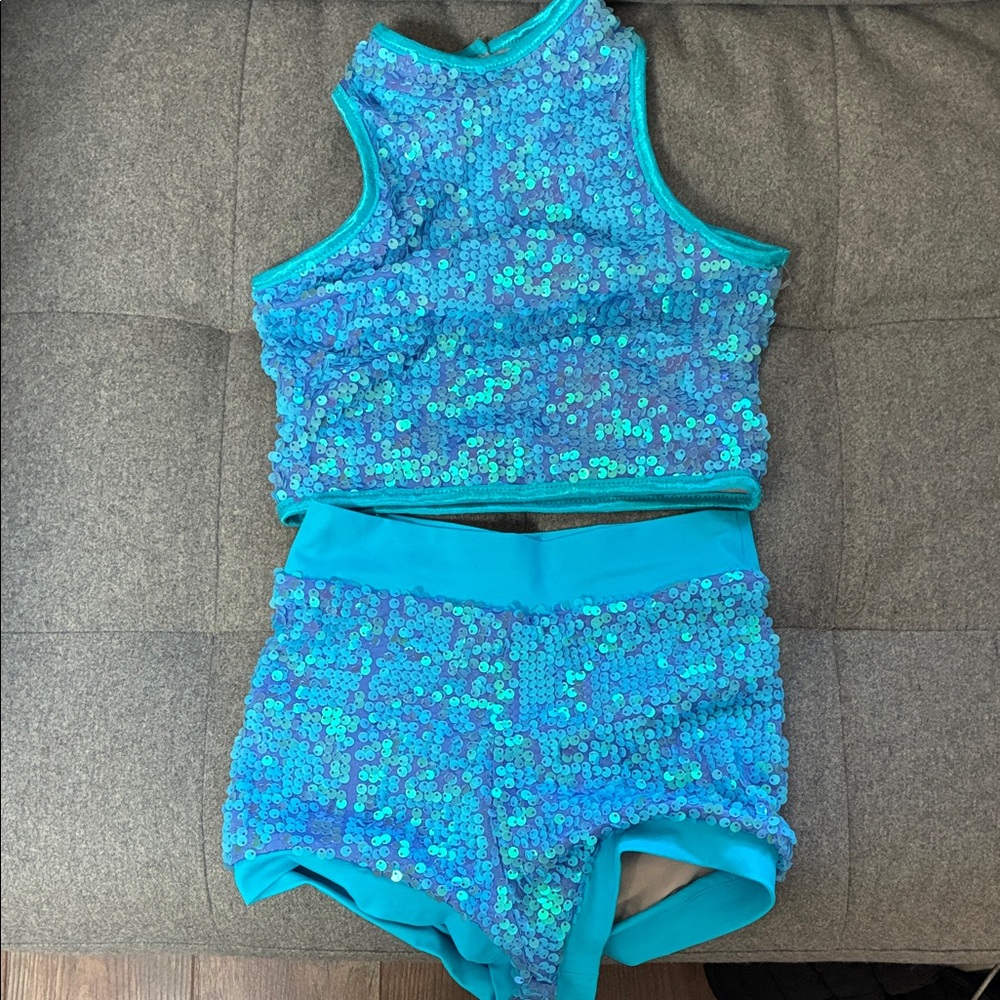 Balera ultra sparkle blue dance costume